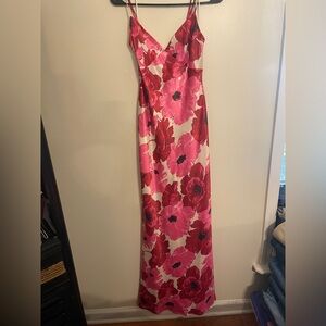 Emory Park Pink and Red Floral Slip Dress